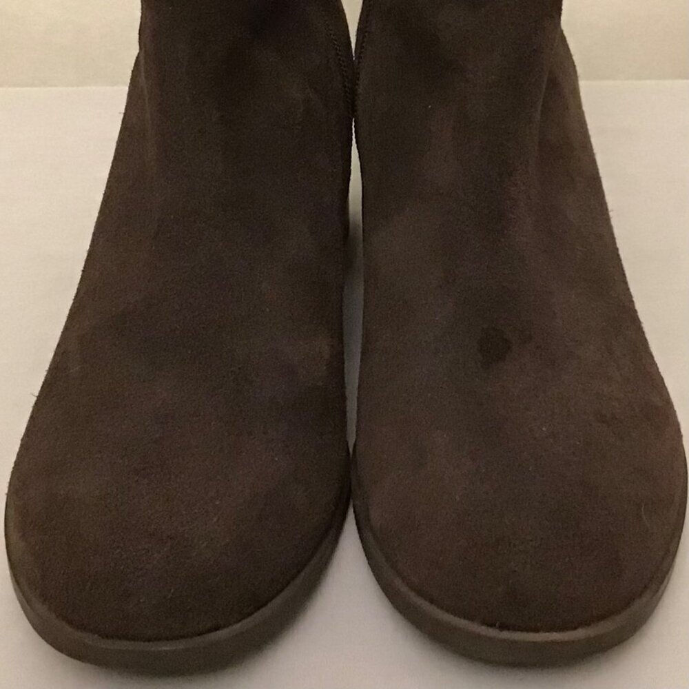 Koolaburra UGG 10 Gordana 1020132 Suede Ankle Boots Brown Booties Chunky Heels - Picture 6 of 12